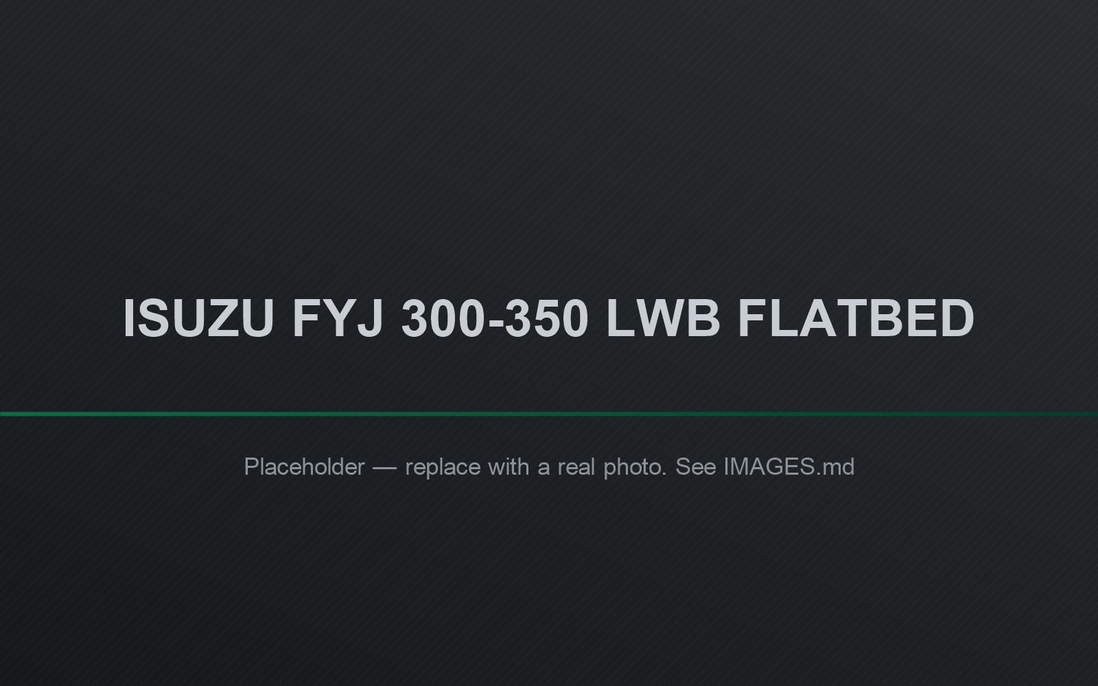 Isuzu FYJ 300-350 long-wheelbase flatbed truck